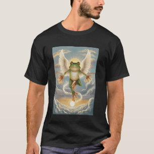 Winged Frog Amidst Clouds Surreal Wild Spirit Guid T-Shirt