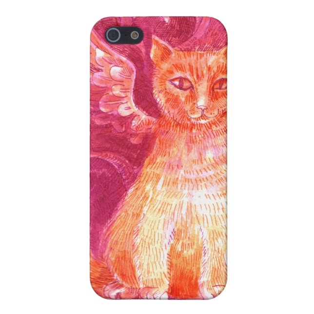 Winged Ginger Cat iPhone Case (Back)