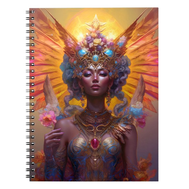 Winged Goddess Fantasy Art Notebook (Front)