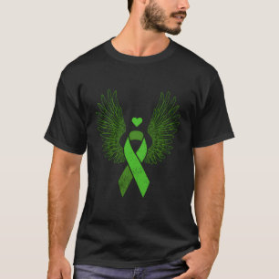 Winged Green Ribbon Non Hodgkin Lymphoma Cancer Aw T-Shirt