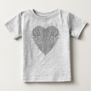 Winged Heart Doodle Baby T-Shirt