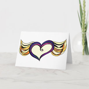 Winged Heart Greeting Card