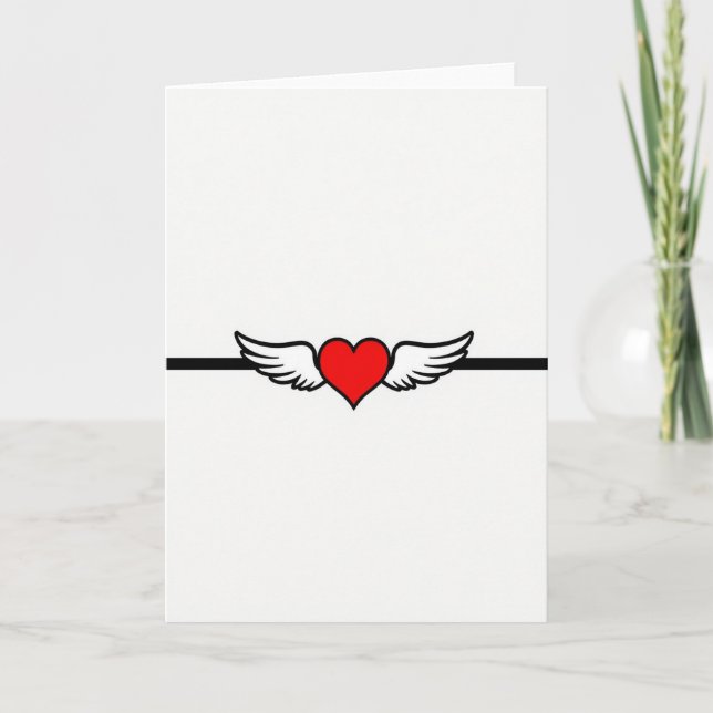 Winged Heart Pattern Card (Front)
