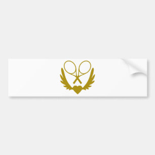 Winged-Heart-Tennis-.png Bumper Sticker