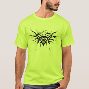 Winged Heart Tribal Design - black T-Shirt