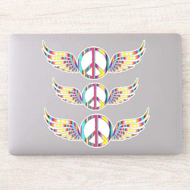 Winged Hippie Peace Symbol Thunder_Cove (Computer)
