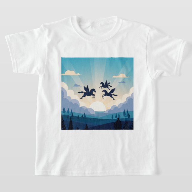 Winged horses T-Shirt (Laydown)