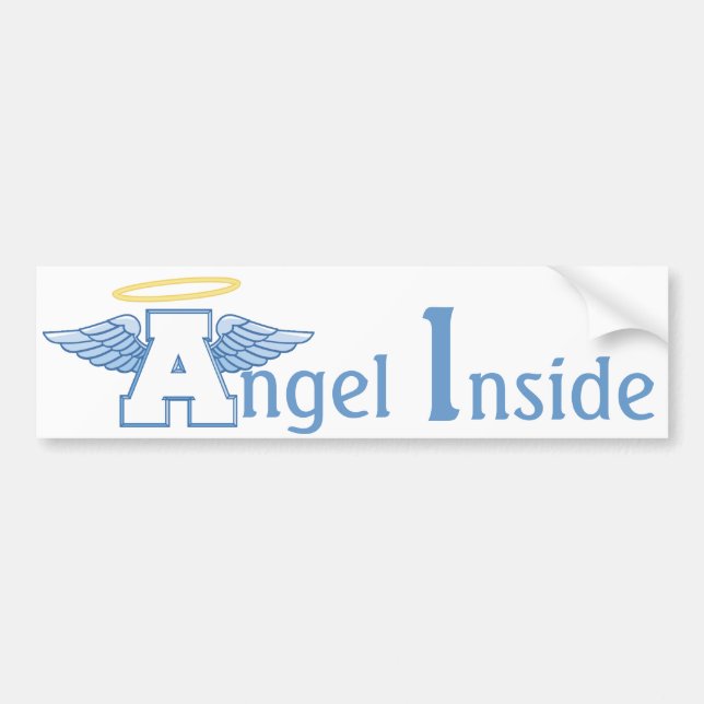 Winged Letter A Bumper Sticker (Front)