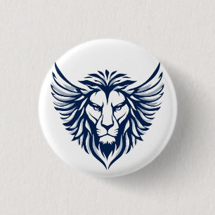 Winged Lion 3 Cm Round Badge
