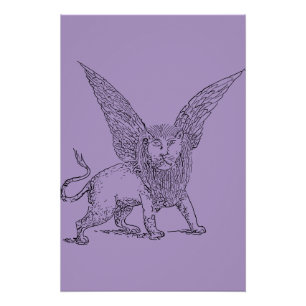 Winged lion symbol of Saint Mark Poster