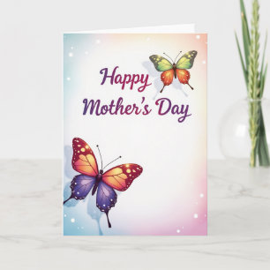 Winged Mothers Day Wishes Card