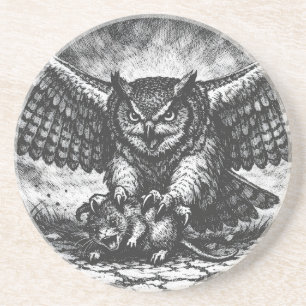 Winged Owl Sentinel by BurnsInHell Coaster