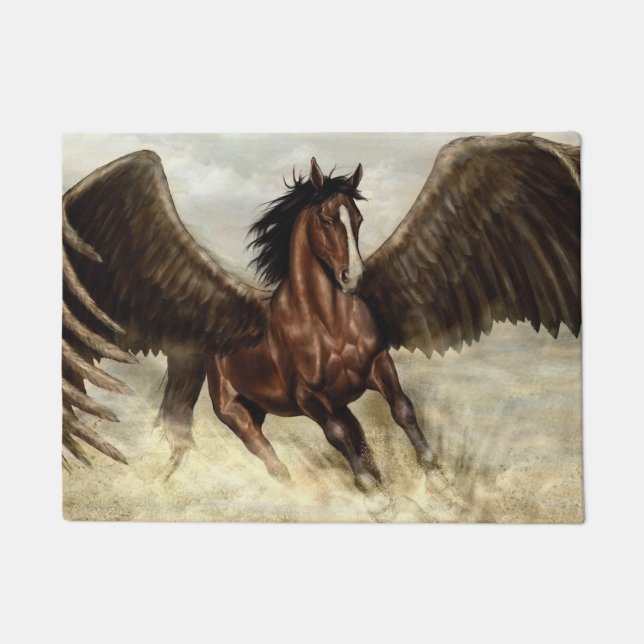 Winged Pegasus   Doormat (Front)