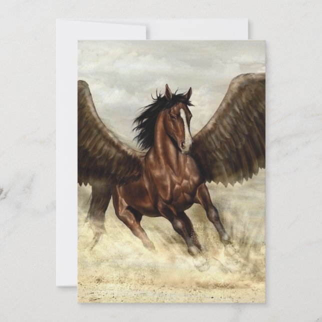 Winged Pegasus   Invitation (Front)