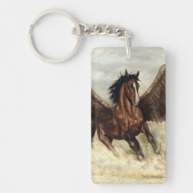 Winged Pegasus   Key Ring (Front)