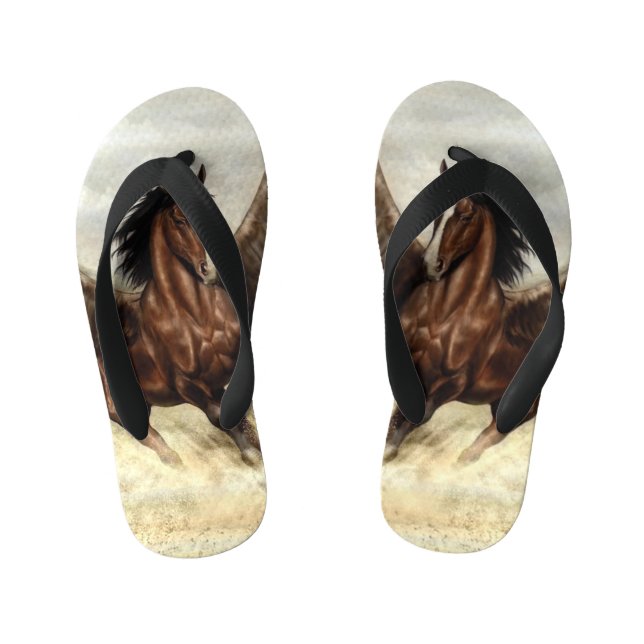Winged Pegasus  Kid's Jandals (Footbed)