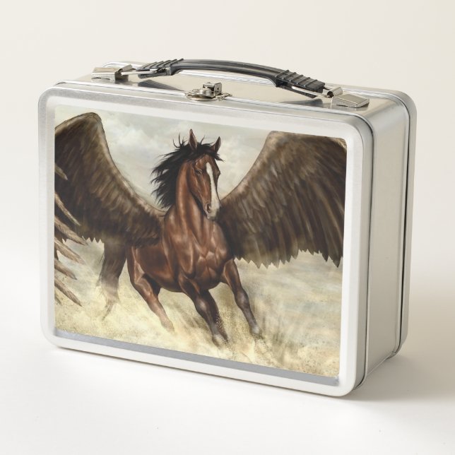 Winged Pegasus  Metal Lunch Box (Front)