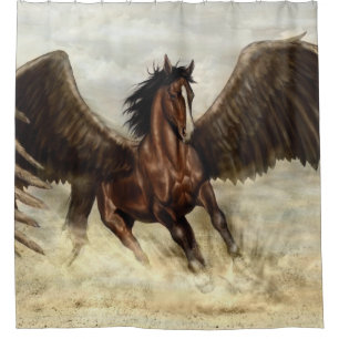 Winged Pegasus Shower Curtain