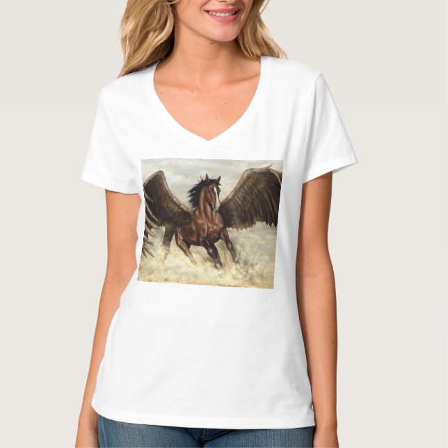 Winged Pegasus   T-Shirt (Front)