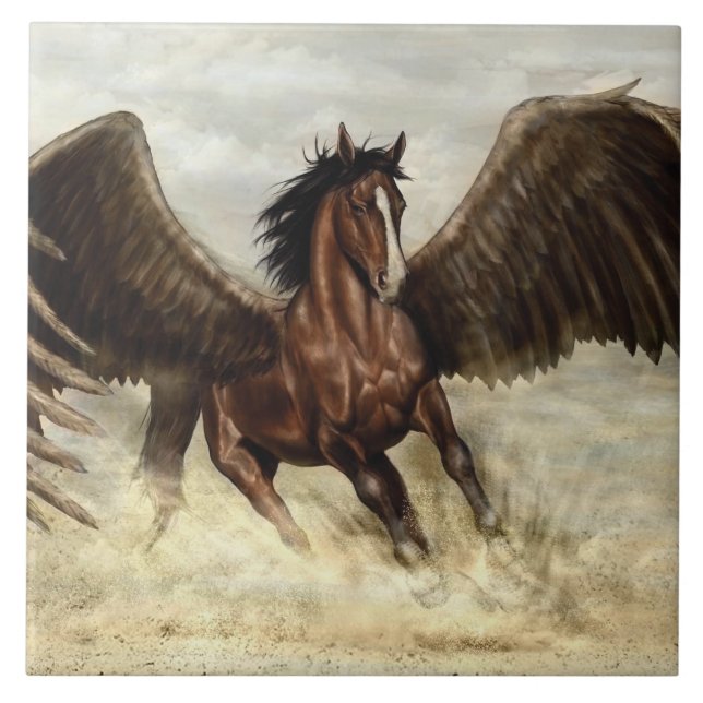 Winged Pegasus   Tile (Front)