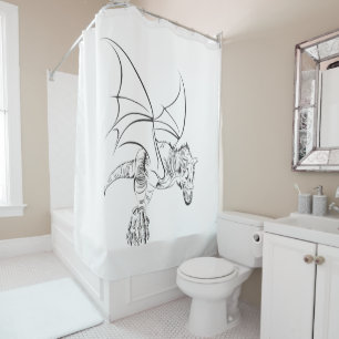 Winged Raptor / Tribal Shower Curtain