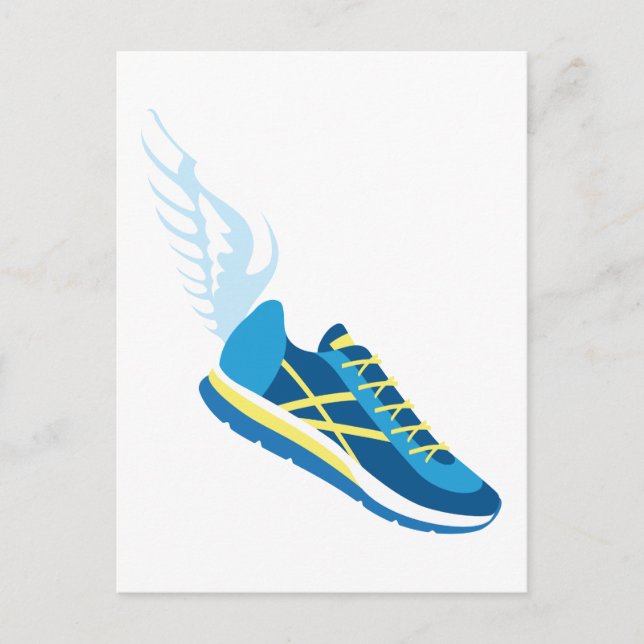 Winged Running Shoe Postcard (Front)
