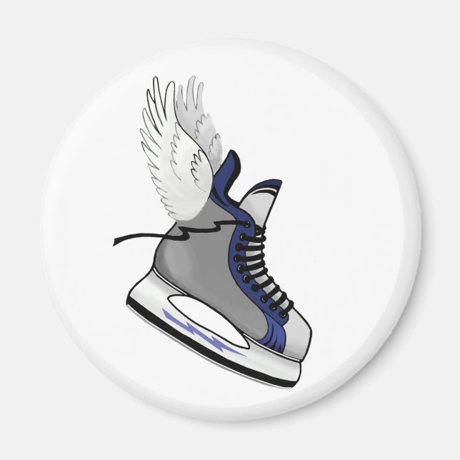 winged skate magnet (Front)
