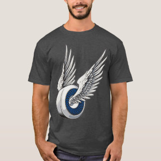Winged skateboard wheel T-Shirt
