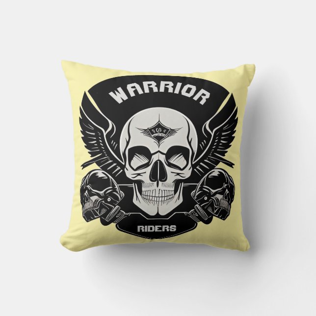 Winged Skull Artwork Cushion (Front)