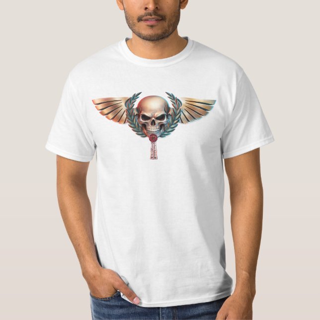Winged Skull Emblem of Honour T-Shirt (Front)