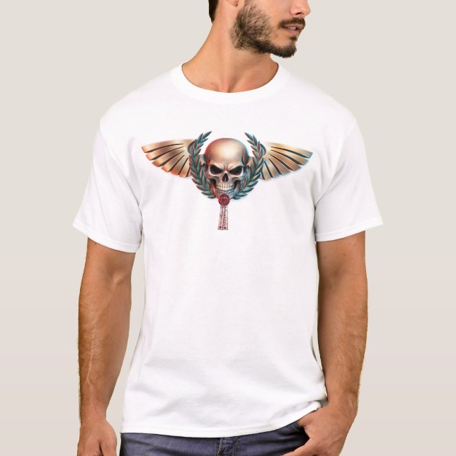 Winged Skull Emblem of Honour T-Shirt (Front)