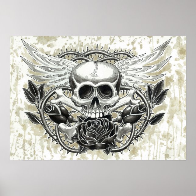 Winged Skull Print (Front)