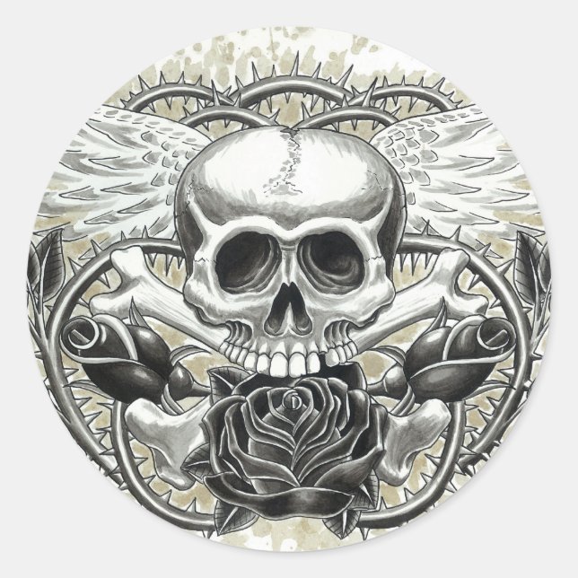 Winged Skull Stickers (Front)
