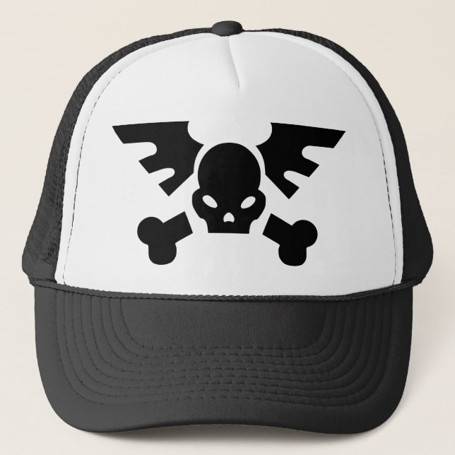 Winged Skull Trucker Hat (Front)