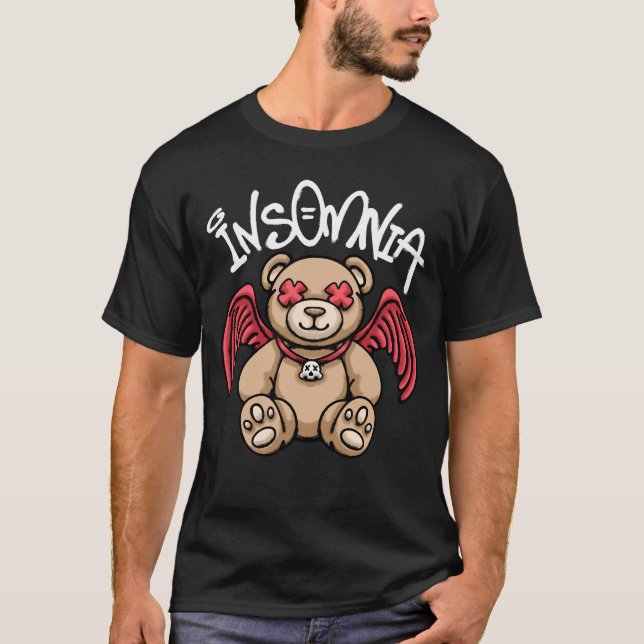 Winged Teddy Bear streetwear T-Shirt (Front)
