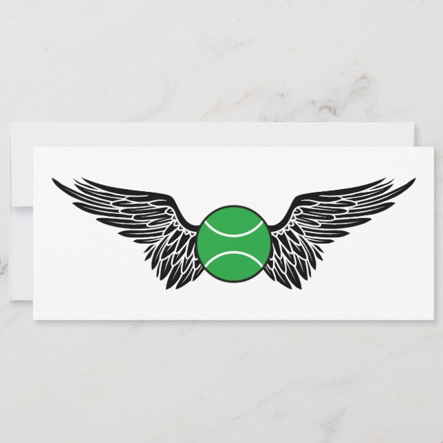 winged tennis ball invitation (Front)