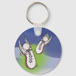 Winged Tennis Shoes Key Ring