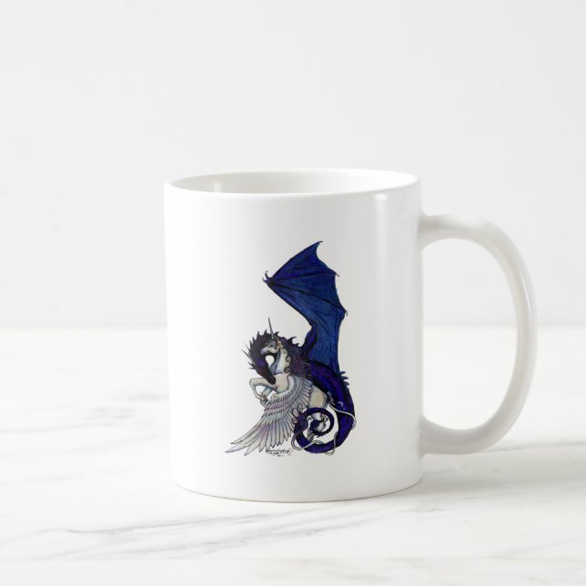 WINGED unicorn and Dragon Coffee Mug (Right)