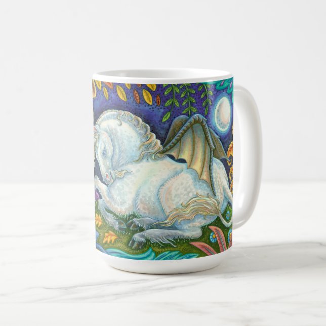 Winged Unicorn Flying Horse Fantasy Mug (Front Right)