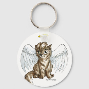 Winged Wolf Cub Keychain