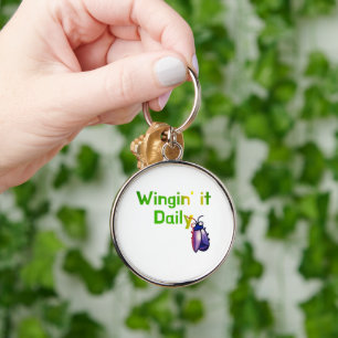 Wingin It Daily Funny Bug Humor Key Ring