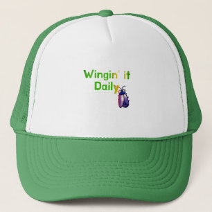 Wingin It Daily Funny Bug Humour Trucker Hat