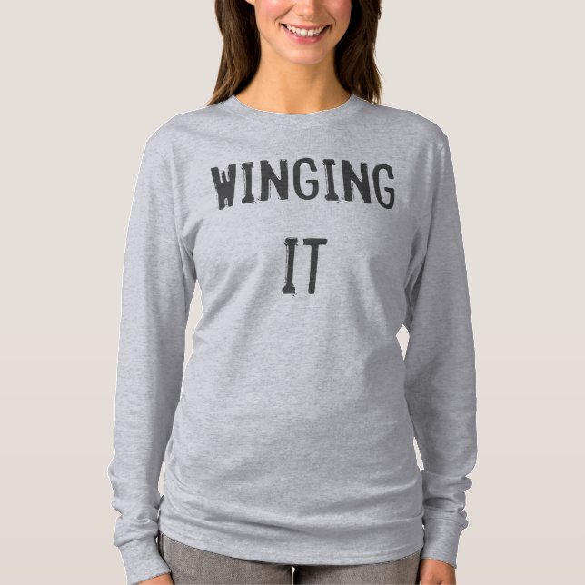 Winging it. Slouchy Sweatshirt Top (Front)