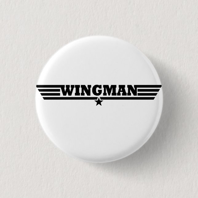 Wingman Wings Logo 3 Cm Round Badge (Front)
