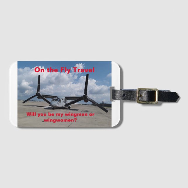 Wingman/ Wingwomen Luggage Tag (Front Horizontal)