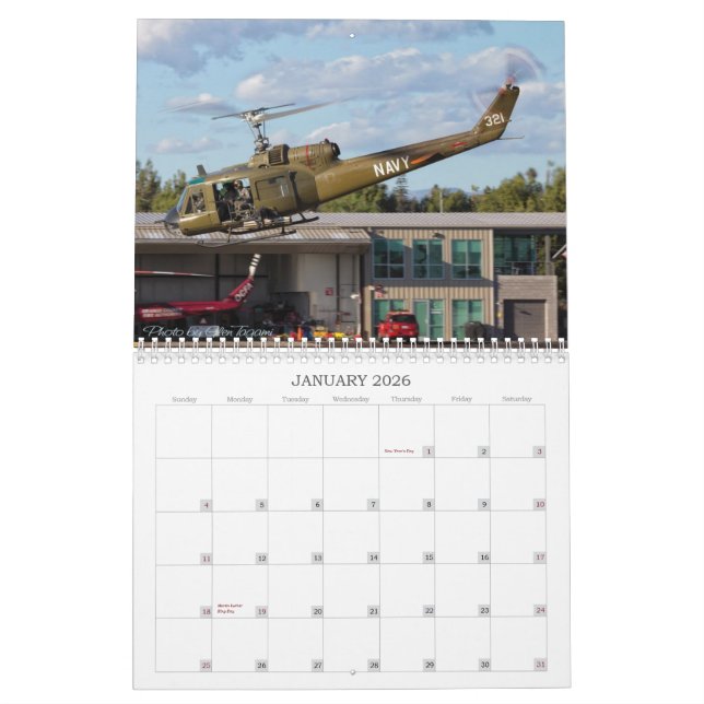 Wings and Rotors Air Museum Calendar (Jan 2026)