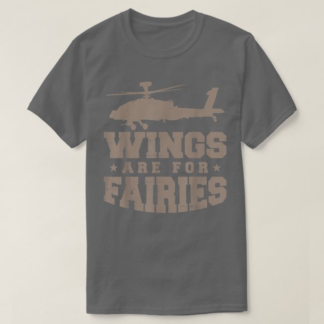 Wings Are For Fairies  T-Shirt (Design Front)
