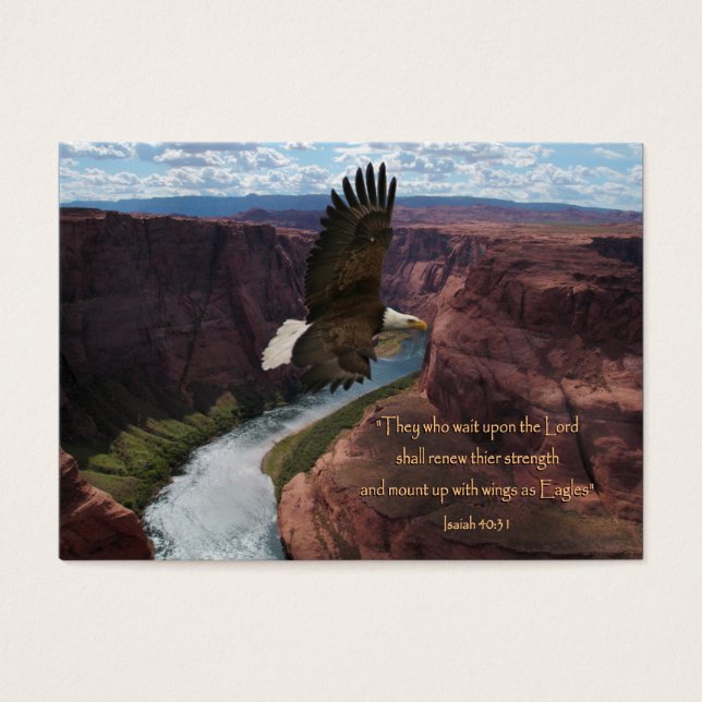 Wings as Eagles Scripture Wallet Cards (Front)