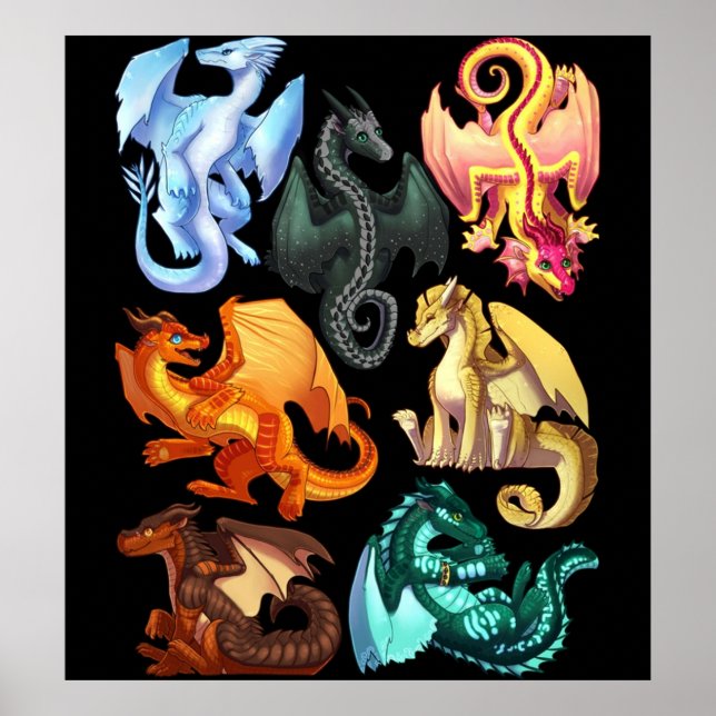 Wings fire Jade Winglet Dragonets Moonwatcher Win Poster (Front)