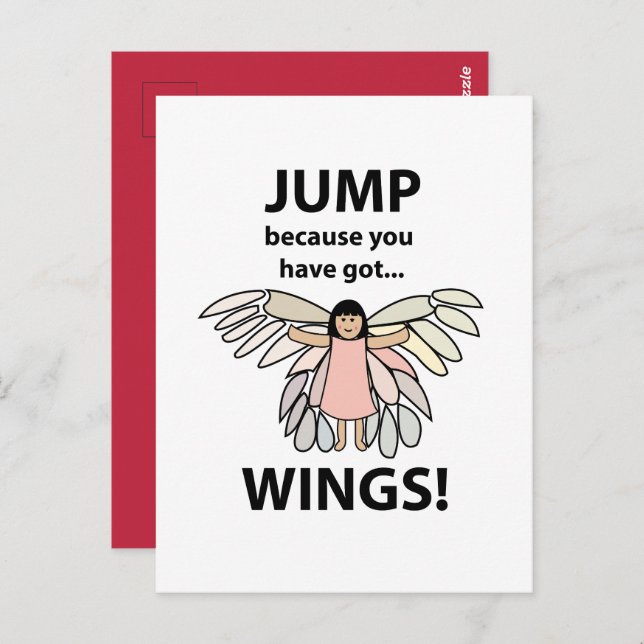 Wings Jump Because You Have Got Wings Postcard (Front/Back)